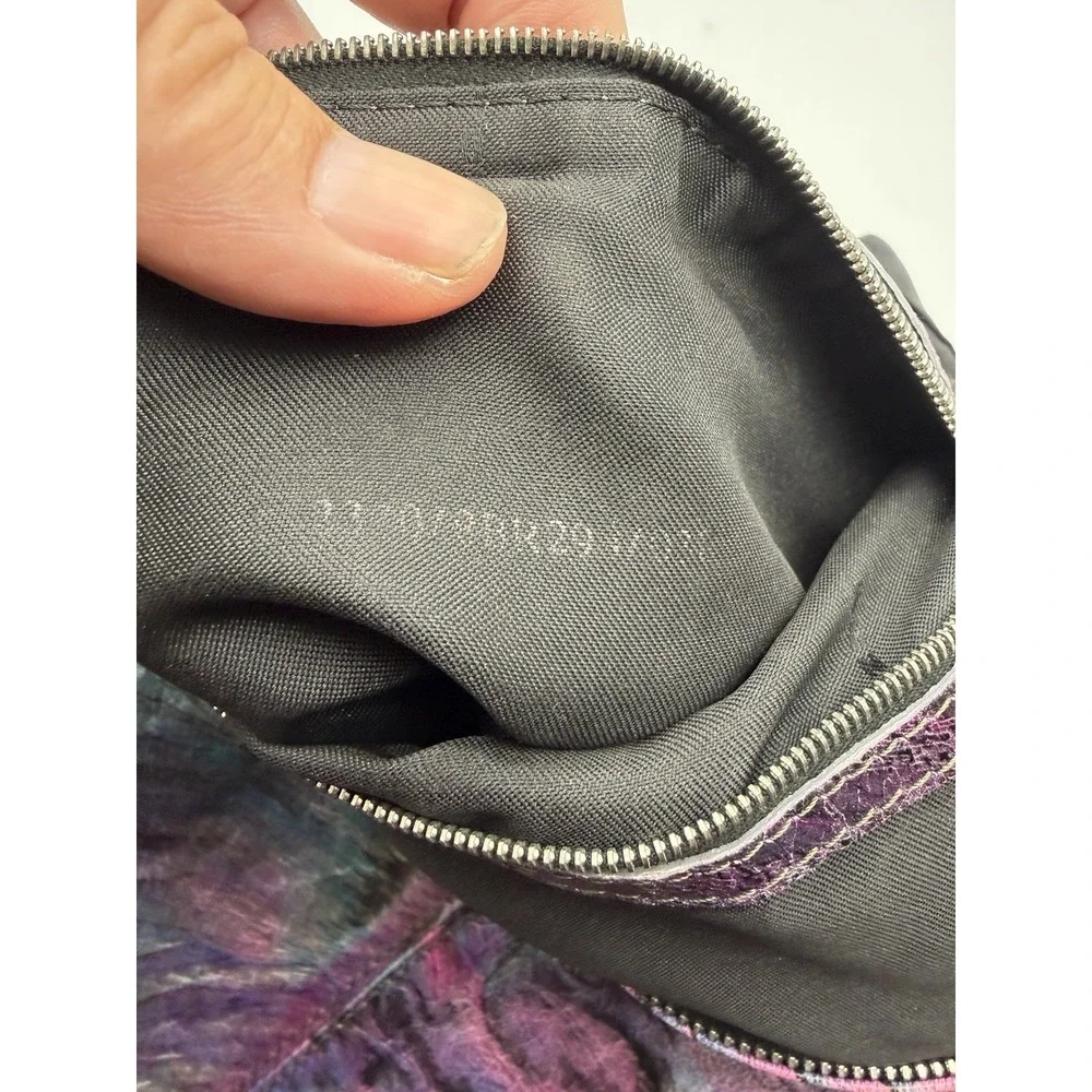 Fendi Iridescent Mermaid Leather Hobo Bag Crystal Rare Made Italy